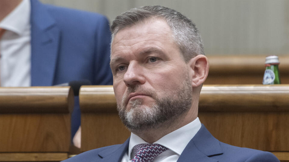 Poslanec NR SR Peter Pellegrini (nezaradený) počas rokovania mimoriadnej 79. schôdze parlamentu SR k návrhu na vyslovenie nedôvery vláde 8. decembra 2022 v Bratislave.