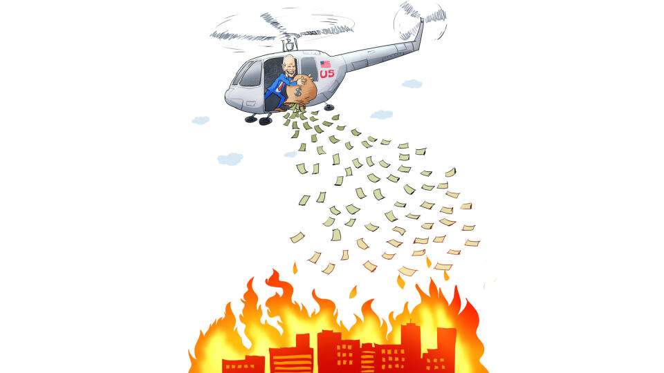 inflacia, plamene, helikoptera, peniaze, Helicopter Drop, Helicopter Money