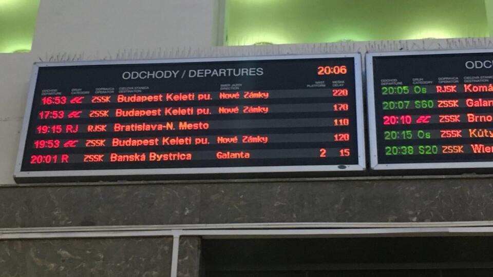 Najväčšie meškania majú vlaky cestujúce z Prahy do Bratislavy.