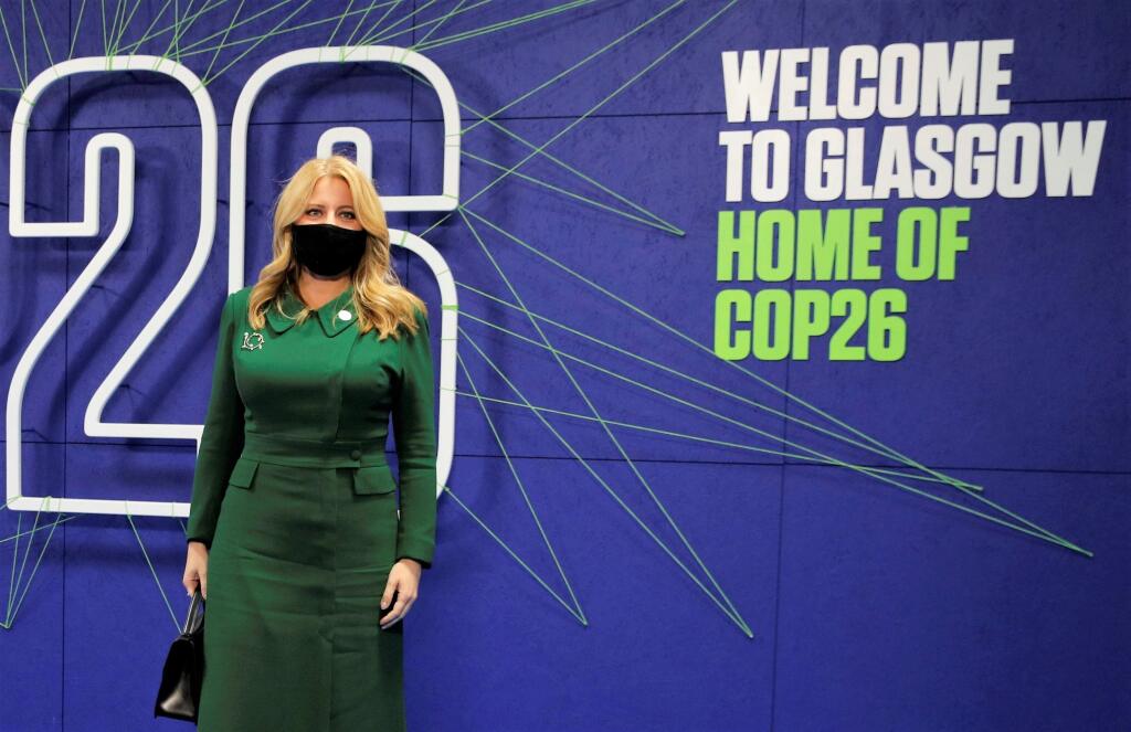 Slovenská prezidentka Zuzana Čaputová prichádza na klimatický summit COP26 v škótskom Glasgowe, 1. november 2021