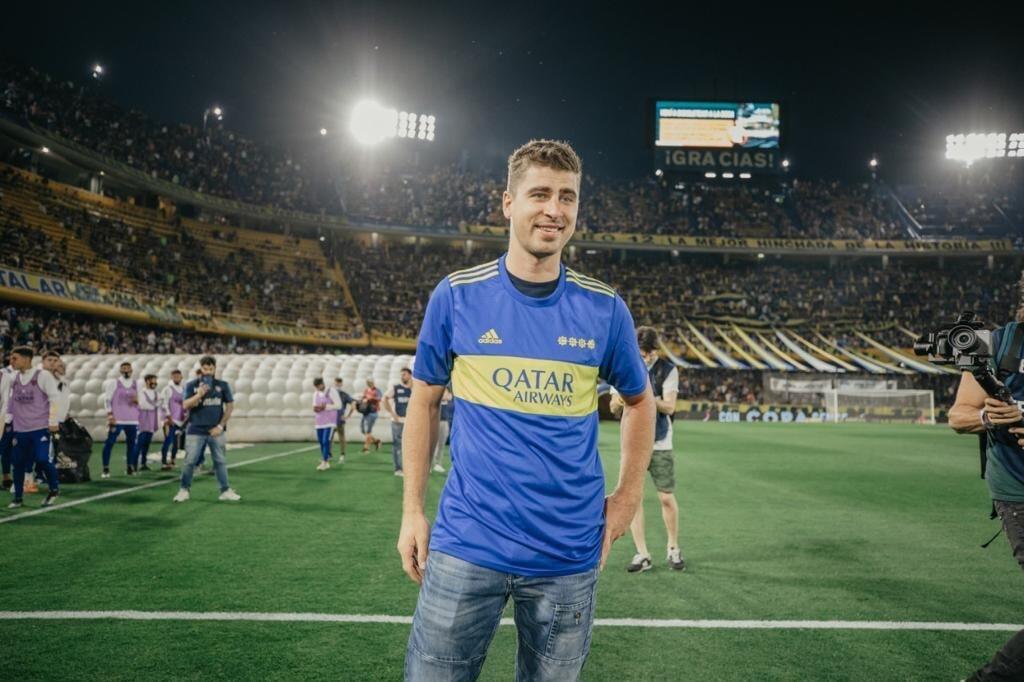 Peter Sagan na štadióne Boca Juniors.