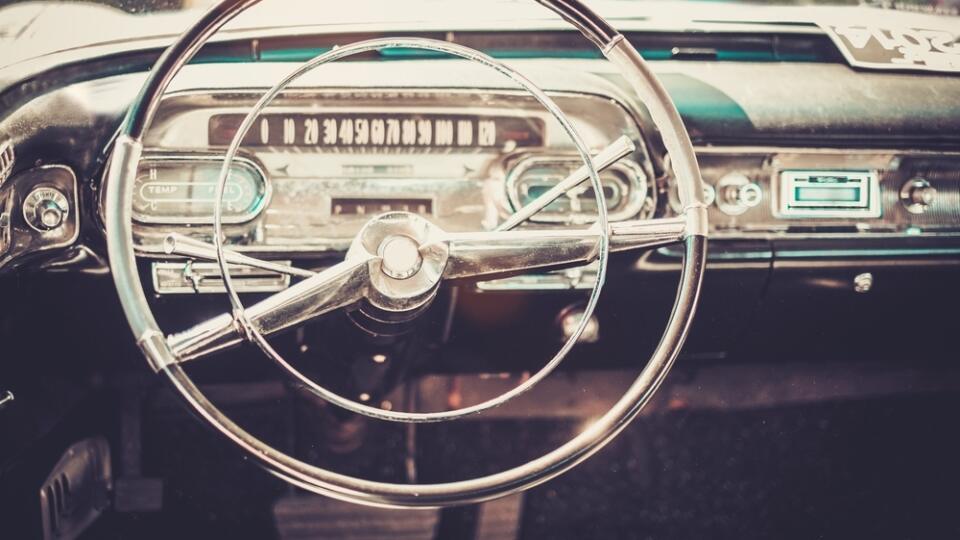 Interior,Of,A,Classic,American,Car