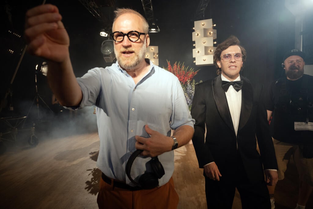 Režisér Peter Bebjak a Vladko Plevčík na nakrúcaní filmu Duchoň.