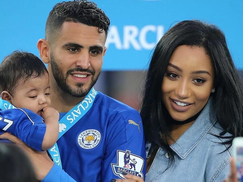 Riyad Mahrez so svojou bývalou manželkou Ritou Johal