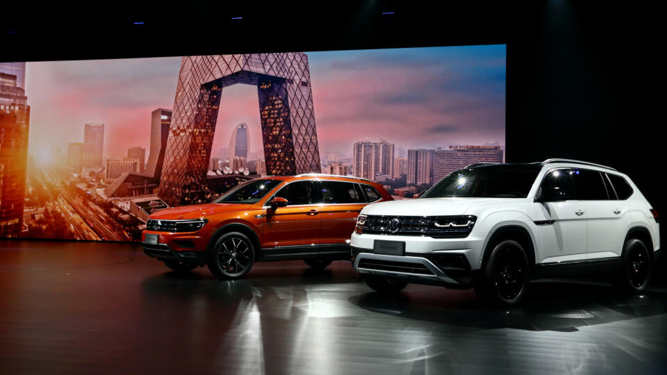 Na snímke prezentácia Volkswagen v Čínskom Pekingu, pri prílžitosti predstavenia 6 nových modelov na činsky trh. 