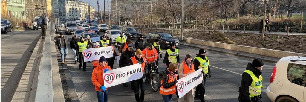 Protestné pochody Prahou.