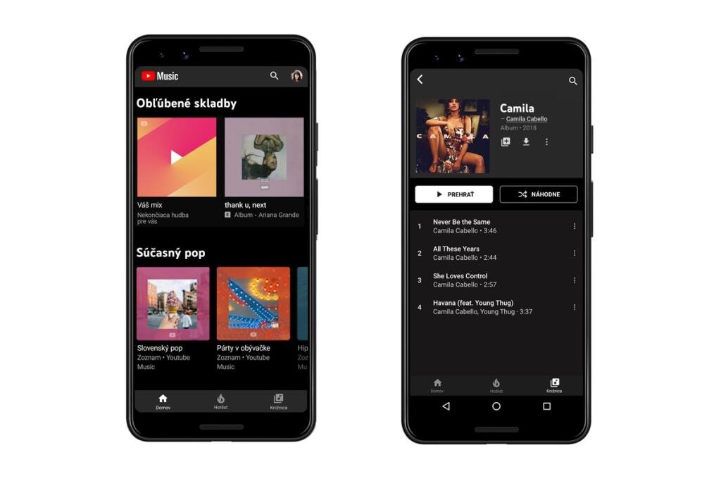 Prostredie YouTube Music 2