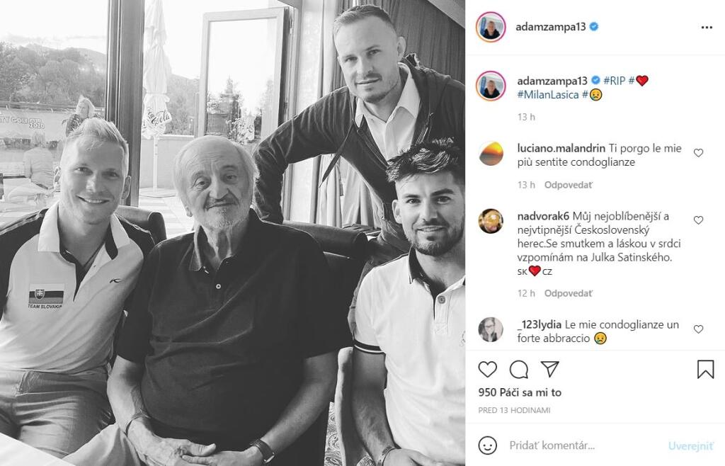 Športovci smútia za legendárnym Milanom Lasicom, na sociálnej sieti posielajú emotívne odkazy.