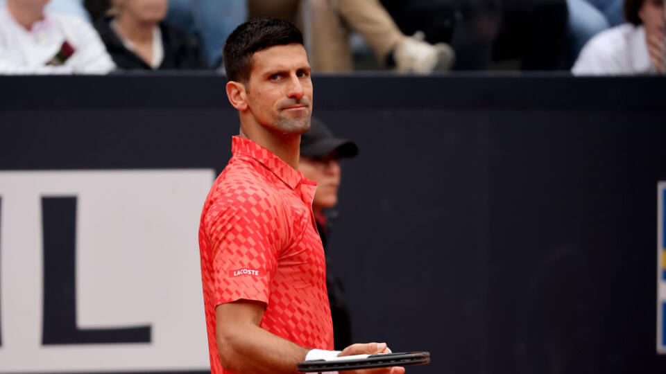 Novak Djokovič počas 9. dňa na turnaji v Ríme.