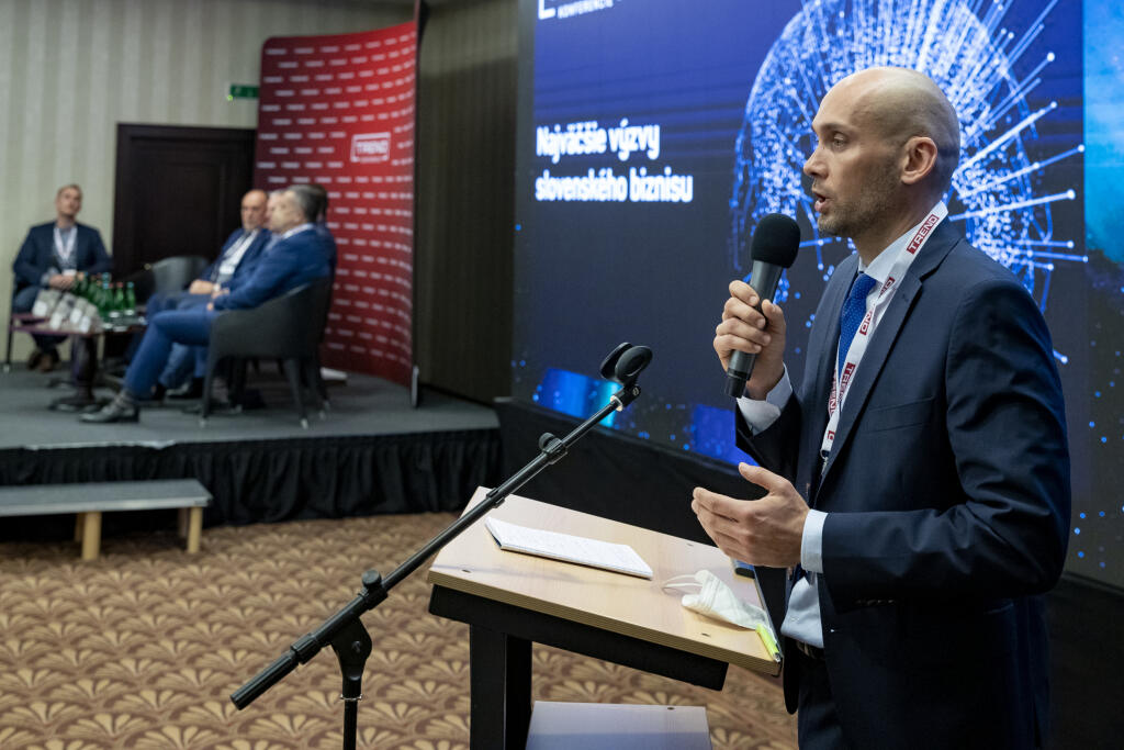 Trend konferencie: Top Manažment 2021 - Drahé energie ohrozujú priemysel, ako z toho von?. Na snímke je Karol Galek, štátny tajomník ministerstva hospodárstva SR.