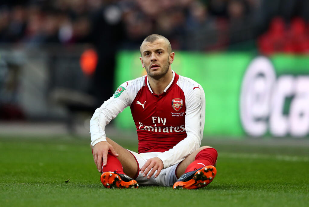 Jack Wilshere v drese Arsenalu Londýn.