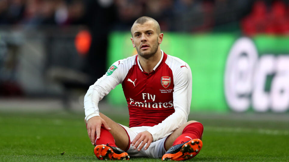 Jack Wilshere v drese Arsenalu Londýn.