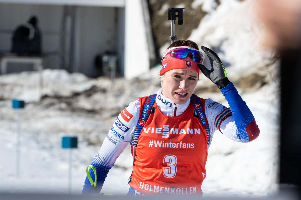 Preteky svetového pohára v biatlone žien v Nórskom Holmenkollene. Na snímke Paulína Fialková.