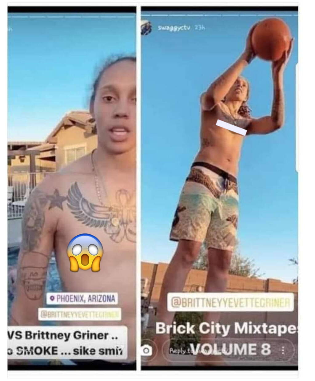 Americká basketbalistka veľakrát ukázala, že jej odvaha nechýba. Grinerová sa na instagrame bez hanby ukázala hore bez.
