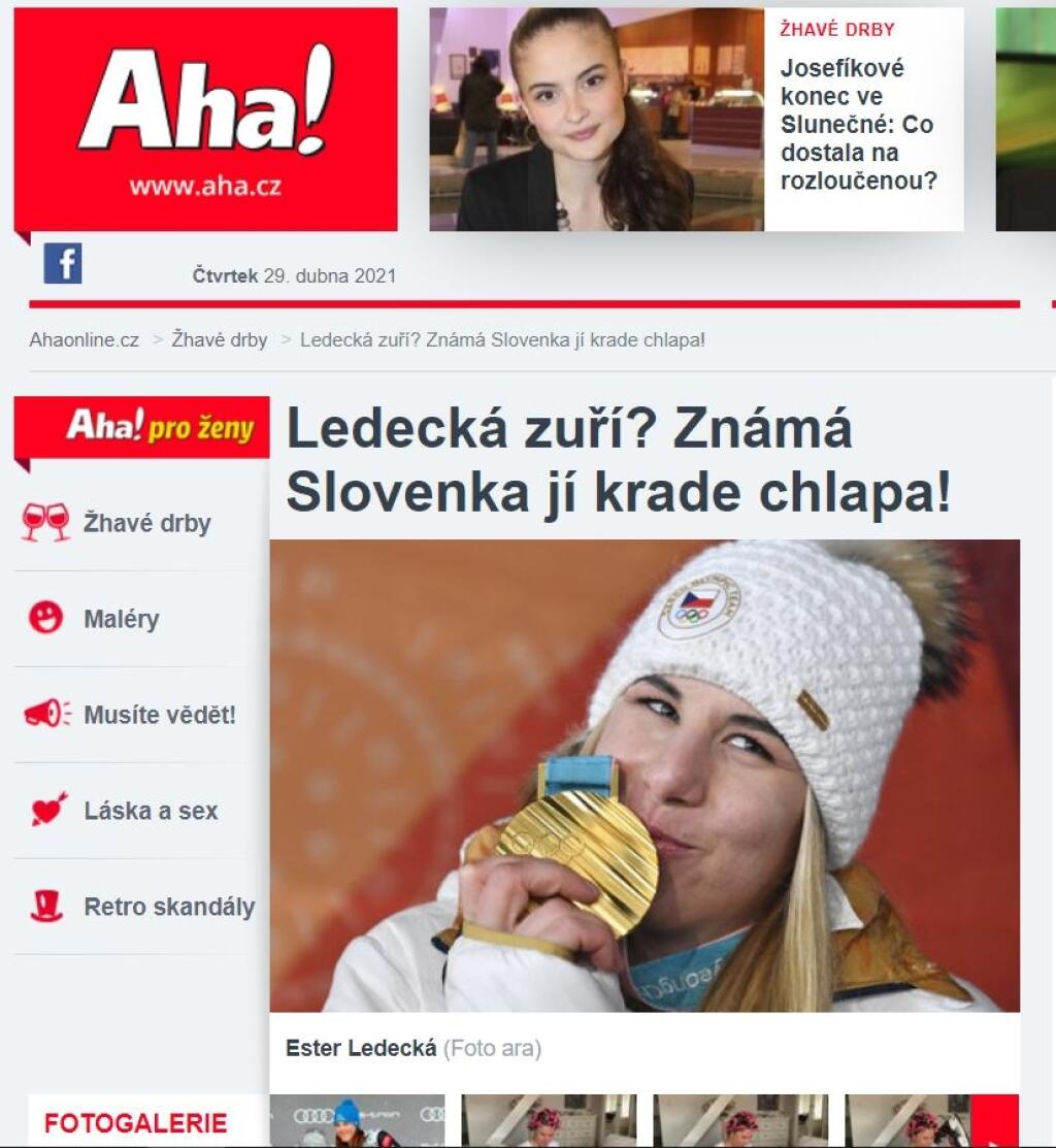 Vlhová kradne Ledeckej chlapa, napísal bulvárny portál ahaonline.cz o údajnej snahe slovenskej lyžiarky získať českého servismana.