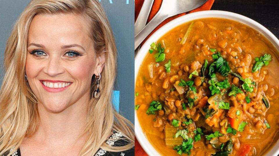 Reese Witherspoonová prezradila recept na šošovicovú polievku.