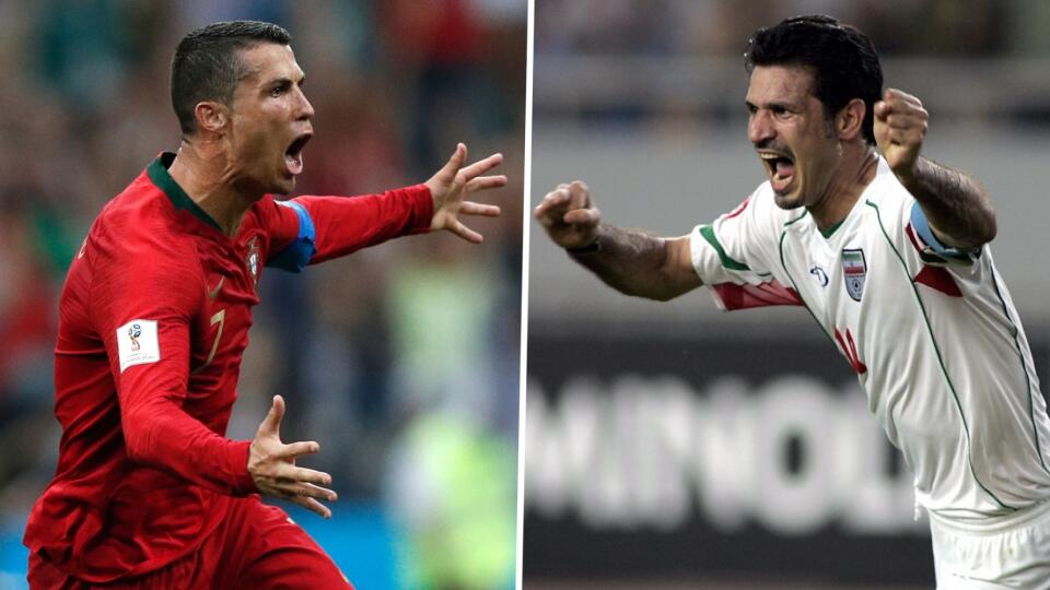 Cristiano Ronaldo a Ali Daei