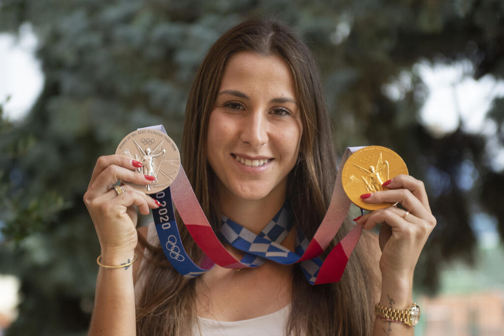 Benčičová sa svojimi medailami z olympiády prišla pochváliť aj do Bratislavy.