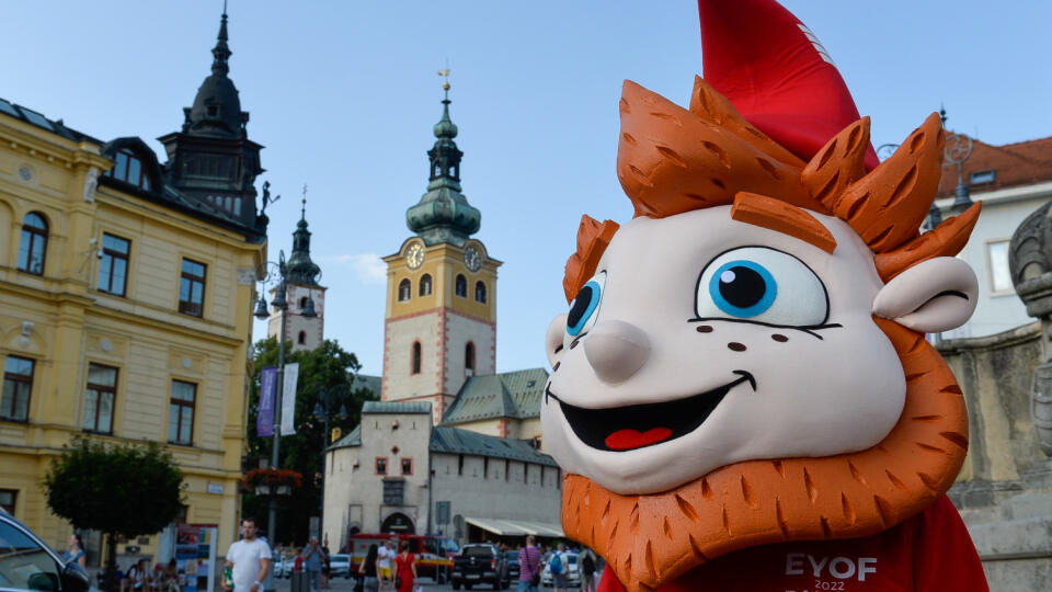 Maskot podujatia – banský škriatok Bystrík.