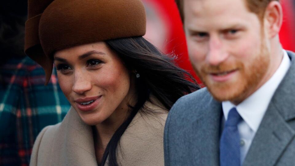 (L-R) US actress and fiancee of Britain's Prince Harry Meghan Markle and Britain's Prince Harry arrive to attend the Royal Family's traditional Christmas Day church service at St Mary Magdalene Church in Sandringham, Norfolk, eastern England, on December 25, 2017., Image: 358601437, License: Rights-managed, Restrictions: , Model Release: no, Credit line: Profimedia, AFP