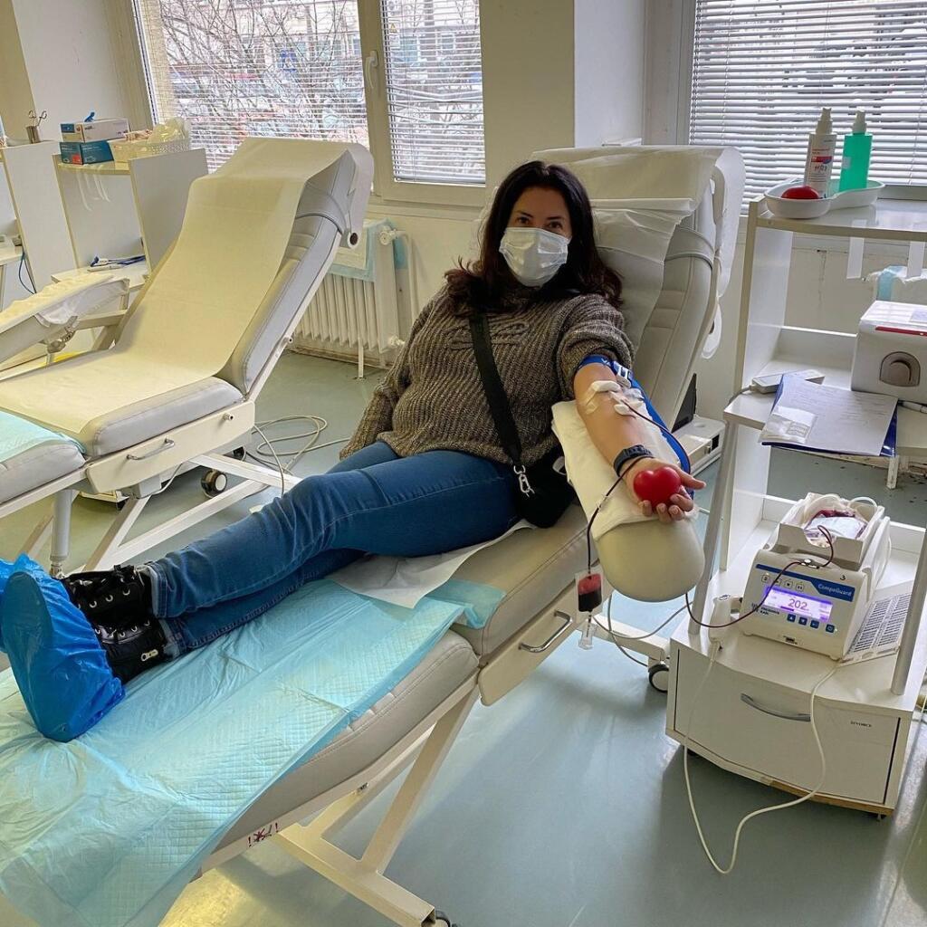 Iveta Malachovská darovala krv.