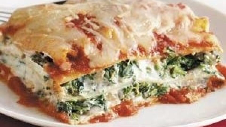 Špenátovo-syrové lasagne