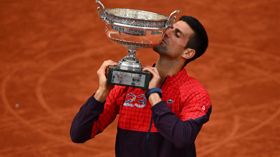 Novak Djokovič so svojím rekordným 23.grandslamovým titulom.