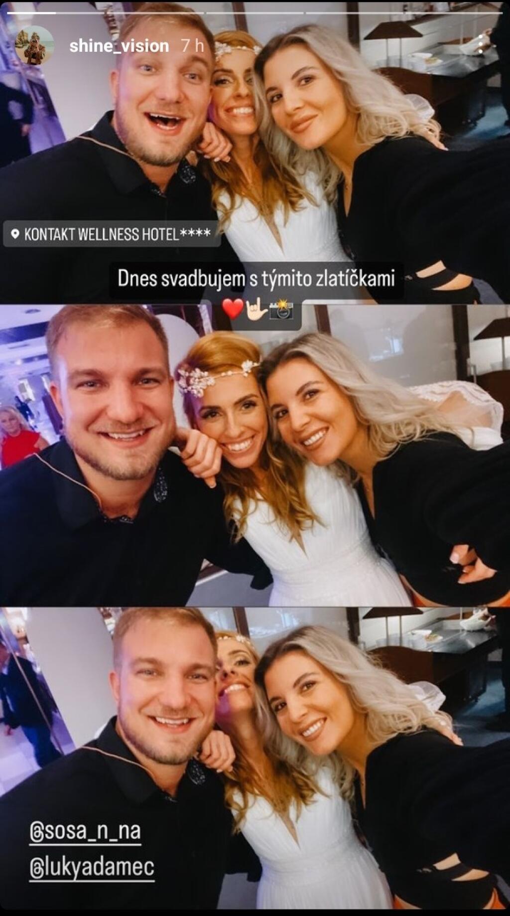 Lukáš Adamec sa oženil s priateľkou Zuzanou.