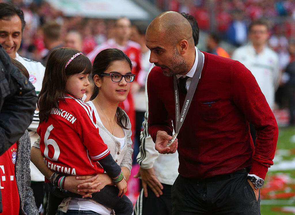 Pep Guardiola s Mariou a Valentinou v roku 2016.