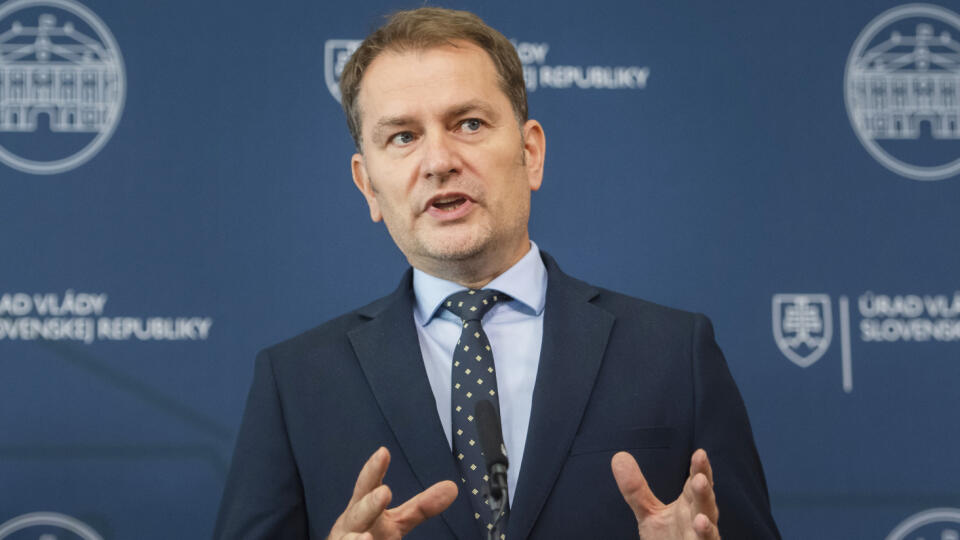 Na snímke podpredseda vlády a minister financií SR Igor Matovič (OĽaNO) počas tlačovej konferencie po rokovaní 104. schôdze vlády SR 21. septembra 2022 v Bratislave. FOTO TASR - Martin Baumann