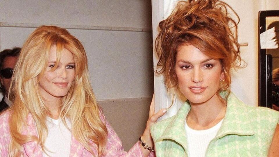 Cindy Crawford a Claudia Schiffer kraľovali modelingu v minulom storočí spoločne.