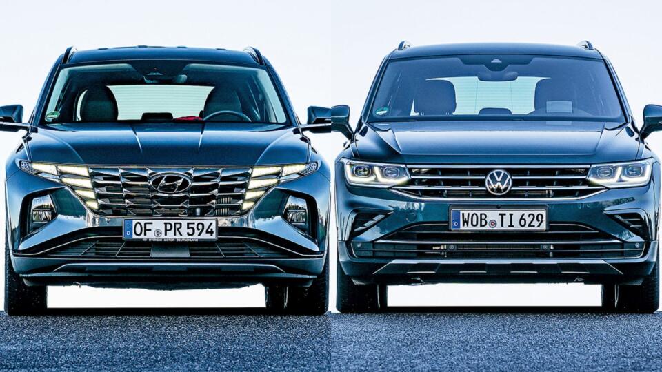 Volkswagen Tiguan vs. Hyundai Tucson.