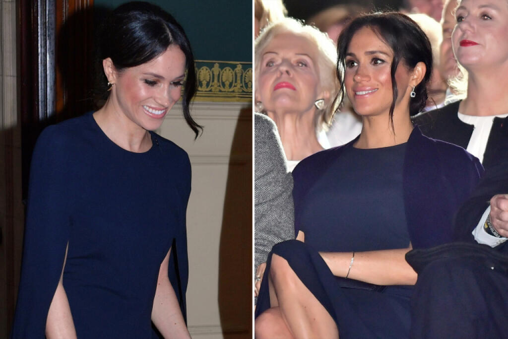 Šaty od Stelly McCartney: Meghan mala šaty námorníckej modrej na vlaňajších oslavách 92. narodenín kráľovnej a znovu si ich dala na otvorenie Invictus hier vojnových veteránov v Sydney, ktoré založil princ Harry.
