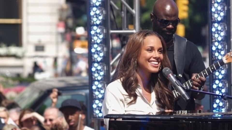 Tehotná Alicia Keys v newyorskom Central Parku