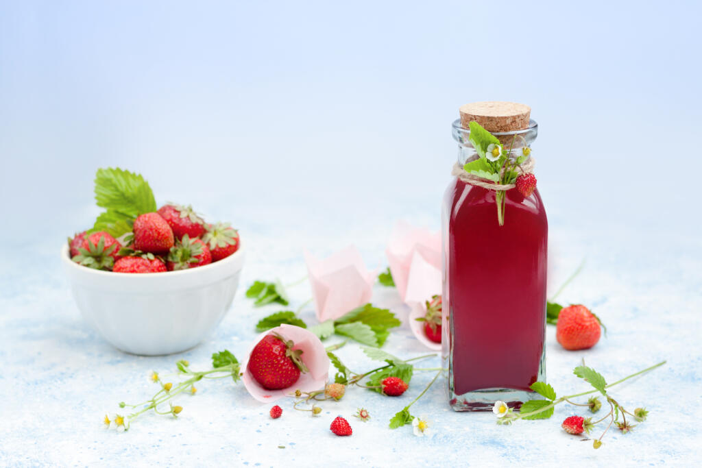 Jahodový sirup s limetkou