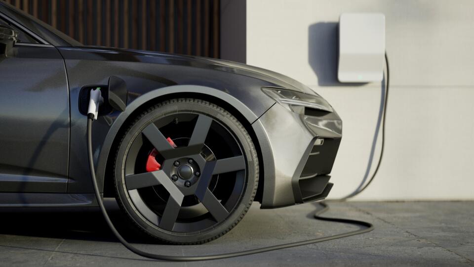 Close,Up,Of,Modern,Generic,Electric,Vehicle,Ev,Hybrid,Car