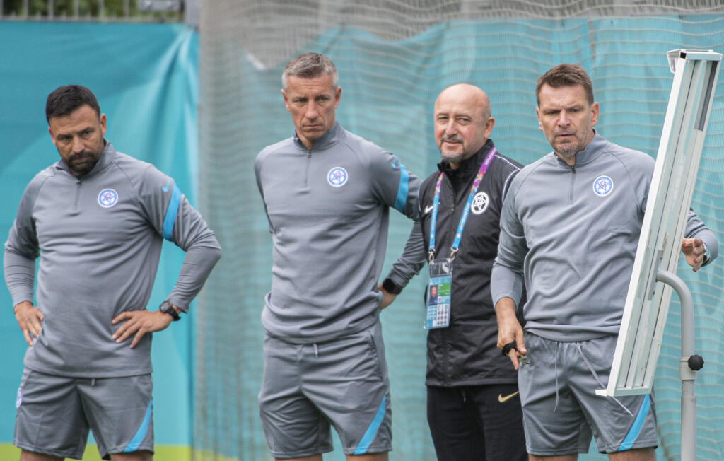 Tréning slovenskej futbalovej reprezentácie.