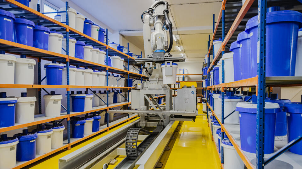 Na snímke nová investícia závodu spoločnosti Nestlé Slovenko v Prievidzi do robotizácie.