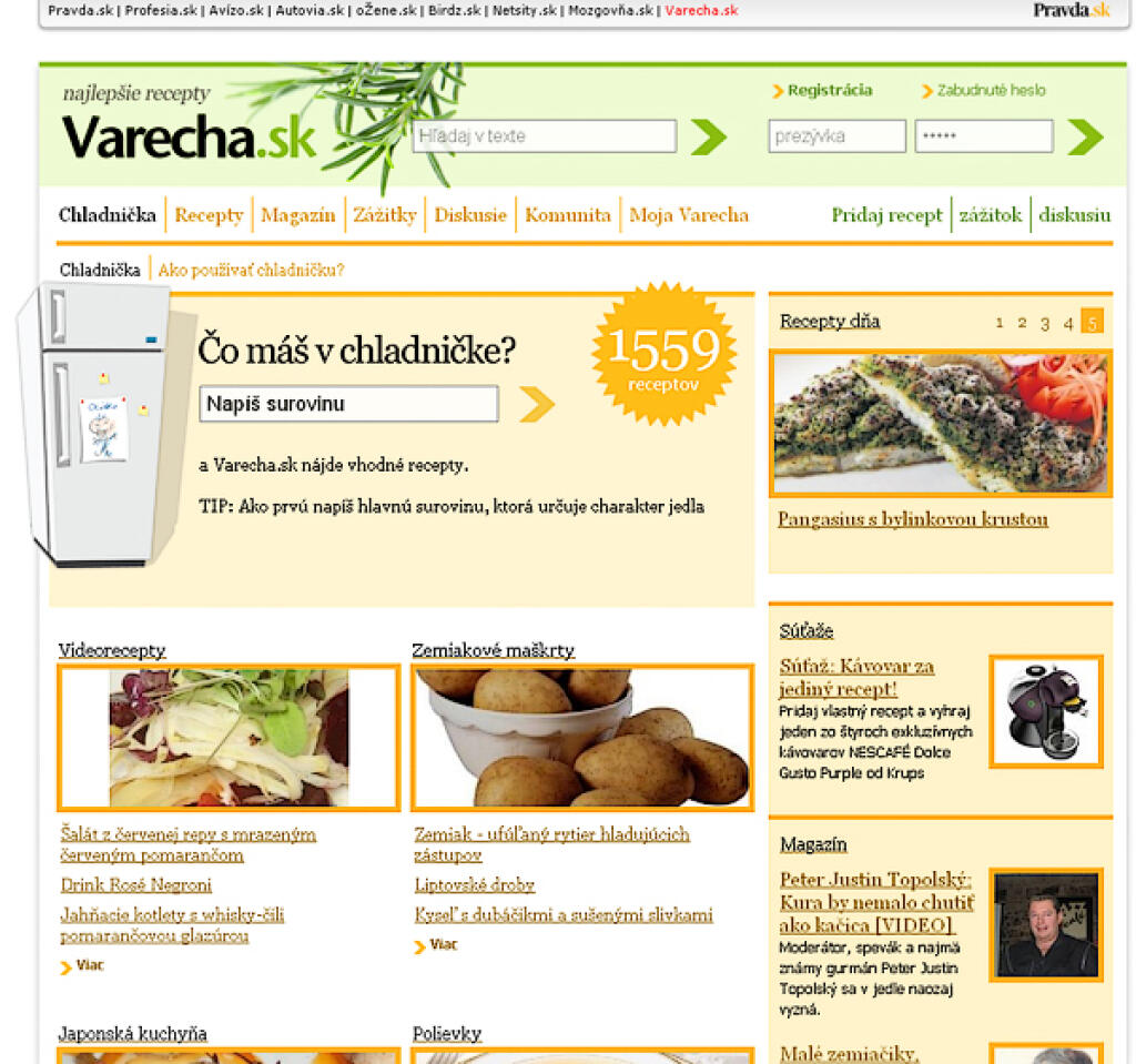 Pravda.sk ide variť. Recepty má na Varecha.sk
