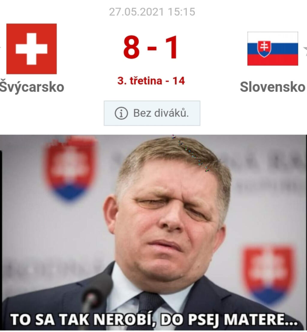Slovenskí hokejisti vyfasovali následne osemgólový debakel od Švajčiarska. Okrem hokejistov to vo vtipoch schytali aj rozhodcovia, ktorí vylučovali jedného Slováka za druhým.