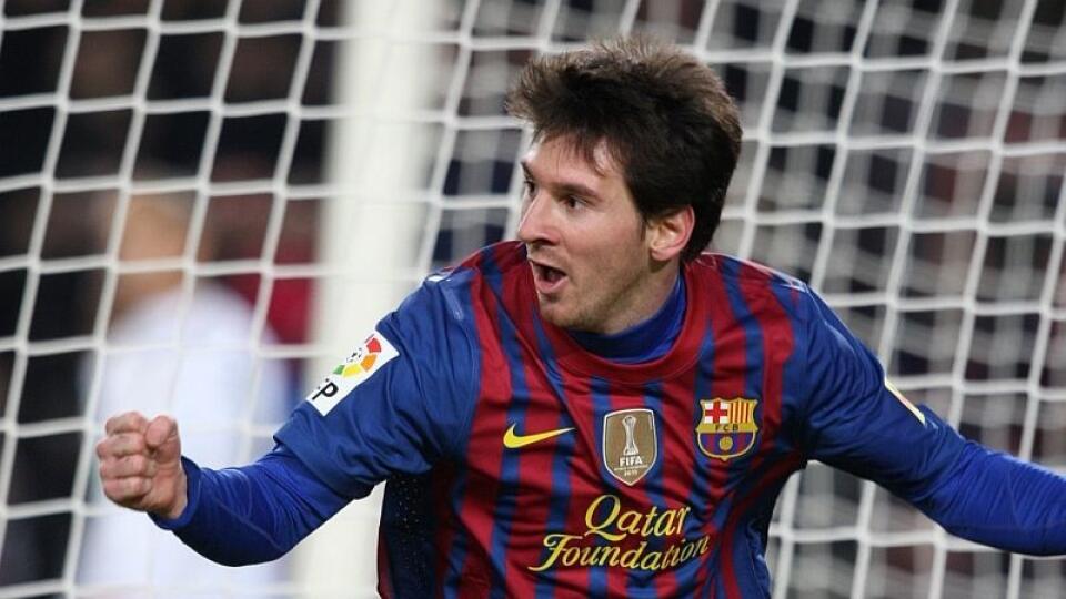 Lionel Messi sa teší z gólu.