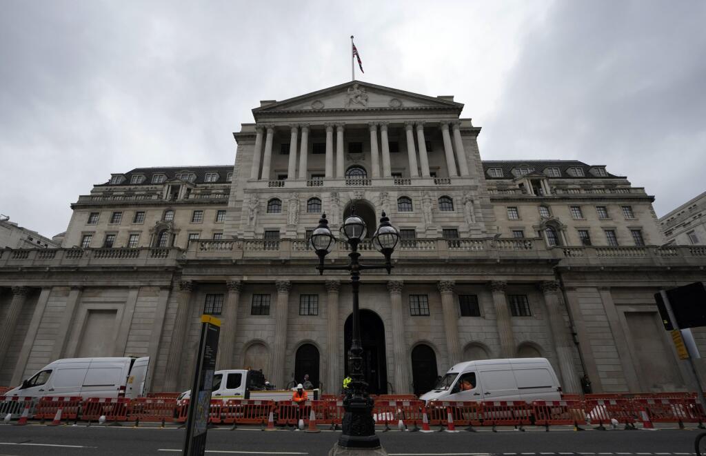 Budova britskej centrálnej banky (Bank of England, BoE) v Londýne.