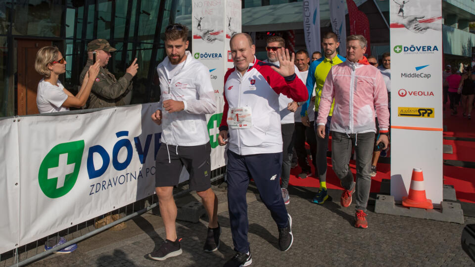 Sagan si s Albertom zabehal na charitatívnej akcii s názvom No finish line.