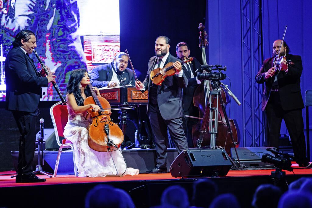 Koncert Cigánskych diablov na Bratislavskom hrade. Na snímke Cigánski diabli.