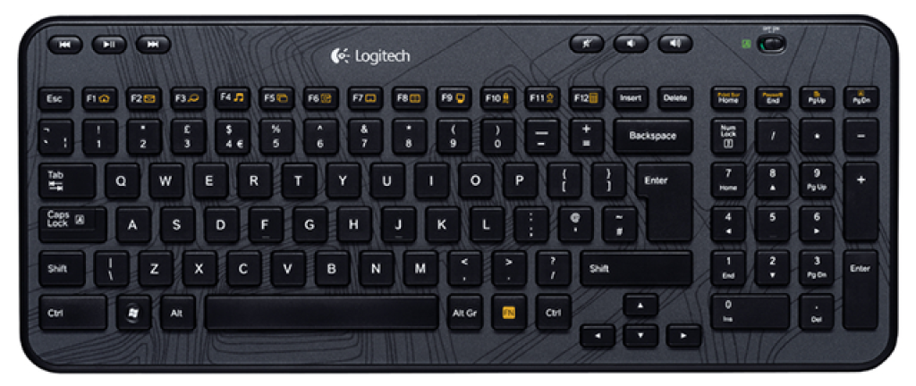 Logitech K360: Pravá ruka notebooku