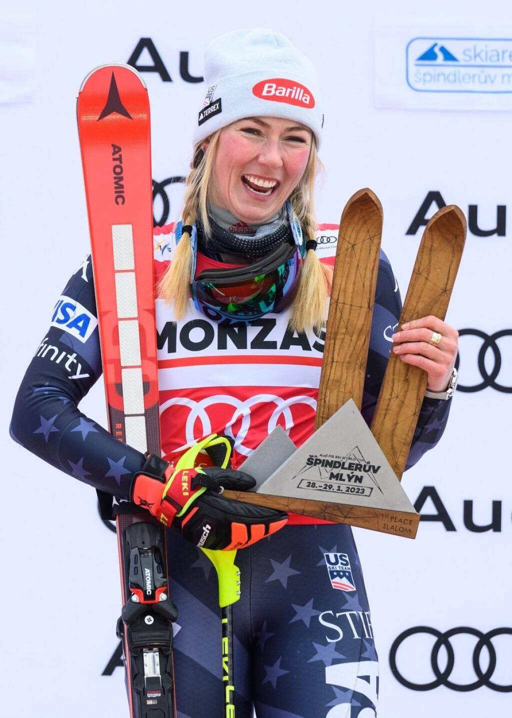 Mikaela Shiffrinová si preteky v Špindlerovom Mlyne poriadne užila.