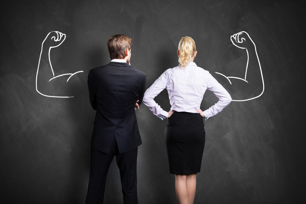 Businesspeople,With,Drawing,Symbolizing,Power,Of,A,Team