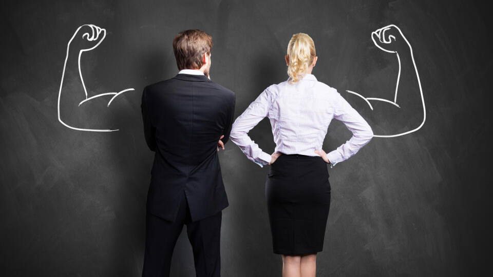 Businesspeople,With,Drawing,Symbolizing,Power,Of,A,Team