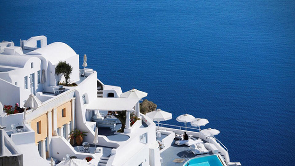 Katikies hotel na Santorini: Krása, z ktorej sa vám zakrúti hlava.