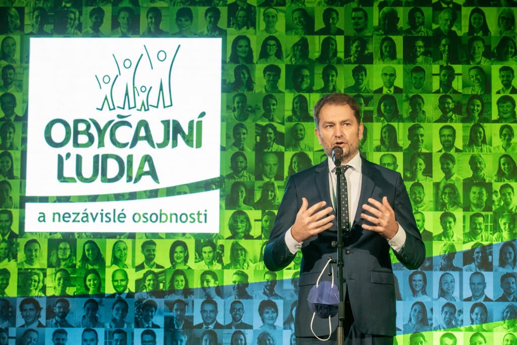 Na snímke je slavnostný snem pri príležitosti 10. výročia hnutia OĽANO. Na snímke je  predseda hnutia OĽANO Igor Matovič